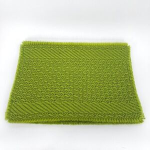 Woven Fringe Textured Weave Placemats Set of 4 Green Rustic Boho Country